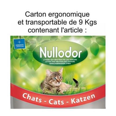 NULLODOR Litiere en silice - Pour chat - Carton de 9 kg