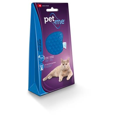 Pet+me - Brosse petits chiens et chats &agrave; poils ras petme