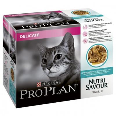 Pro plan nutri savour - delicate au poisson - 24 sachets 