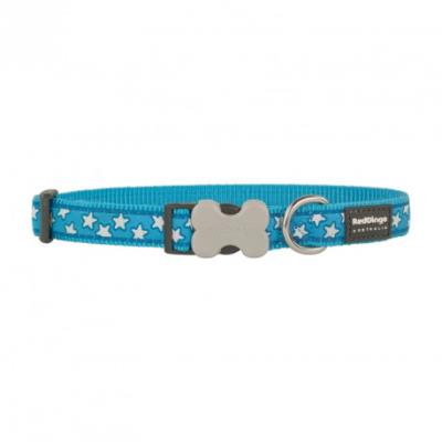 Red dingo - collier design pour chien - bleu &eacute;toiles blanches - xl