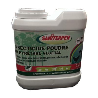 Insecticide Poudre au pyr&egrave;thre v&eacute;g&eacute;tal 250 g Saniterpen