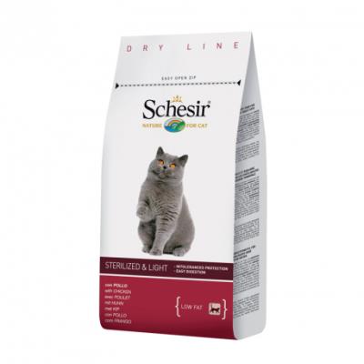 Croquette pour chat Sterilis&eacute; Light - Poulet 1.5kg - Schesir