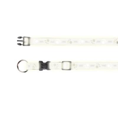 Silver reflect collier m-l: 35-55 cm/20 mm, noir/gris argent