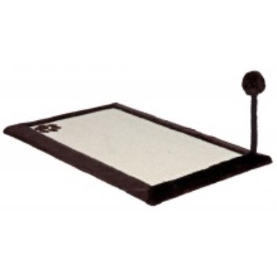 Tapis Griffoir Avec Bords Peluche, Brun Fonc&eacute; - 4323 - Mon Animalerie