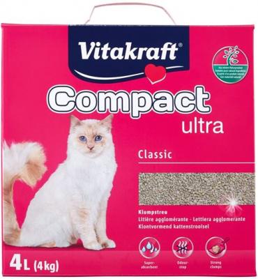 Vitakraft Compact Ultra - Liti&egrave;re agglom&eacute;rante pour chat - 4L
