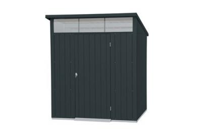 Abri de Jardin Duramax Modern 6x5 Anthracite en Acier Galvanis&eacute;