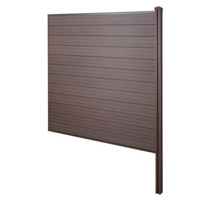 Brise-vue en WPC Sarthe, poteaux en WPC extension, 188cm marron
