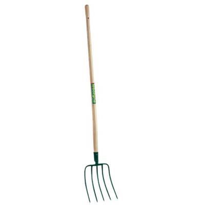 Fourche &agrave; fumier/ma&iuml;s 5 dents - 30 cm manche bois certifi&eacute; PEFC