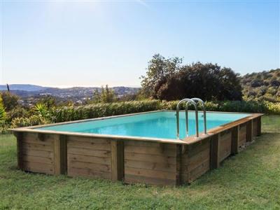 Piscine bois en kit rectangle ""kolanta "" - 10.20 x 5.20 x 1.44 m