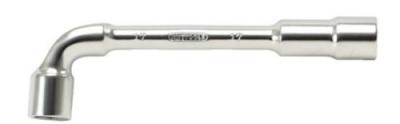 Cl&eacute; &agrave; pipe d&eacute;bouch&eacute;e chrome mat, 27 mm 6 pans  KS TOOLS 517.0427