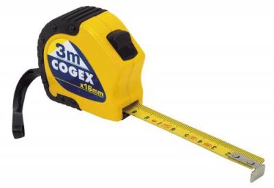 Cogex 46214 M&egrave;tre Ruban Bo&icirc;tier Bi-mati&egrave;re Avec 2 Blocages