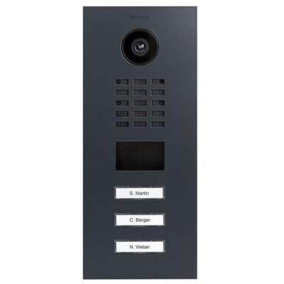Portier vid&eacute;o IP 3 boutons - D2103V-RAL7016 V2 Anthracite