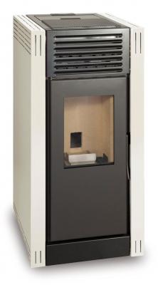 Escalor - Po&ecirc;le &agrave; granul&eacute;s narel 8kW blanc cr&egrave;me