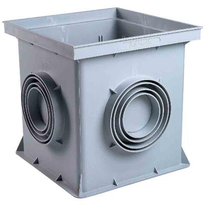 Girpi - Regard r&eacute;hausse pvc - gris - 300x300mm
