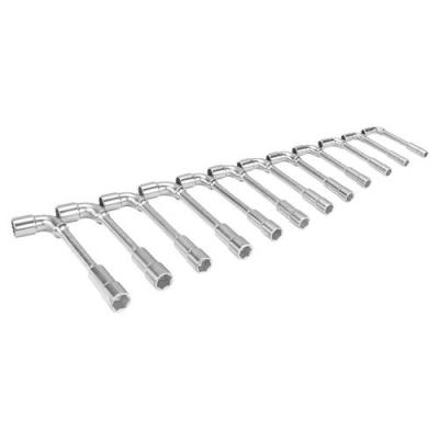 Jeu Cl&eacute;s &Agrave; Pipe Contre-coud&eacute;es Doubles 12x6 Pans 12 Pi&egrave;ces