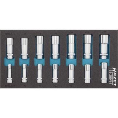 HAZET 163-259/14 Jeu Cl&eacute; &agrave; Douille &agrave; 12 Pans, Multicolore