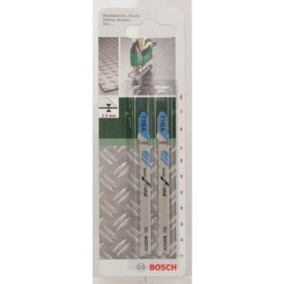 Lot de 2 lames coupe rapide et grossi&egrave;re BOSCH T118a pour m&eacute;tal moyen
