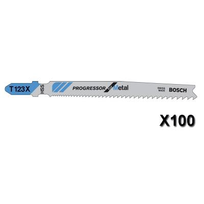 Lame de scie sauteuse T 123 XF Progressor for Metal 100pc
