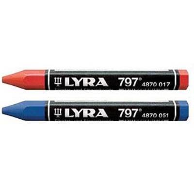 Craie foresti&egrave;re bleue/rouge x 12 - R&eacute;f 1212