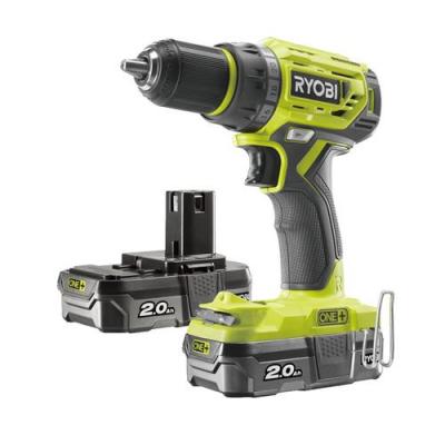 Ryobi - Perceuse-visseuse One+ 18V Li-Ion 2x 2.0Ah 13 mm 2 vitesses avec sac &agrave; outils - R18DD7-220S