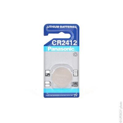 Pile bouton lithium blister CR2412 PANASONIC 3V 100mAh - Panasonic