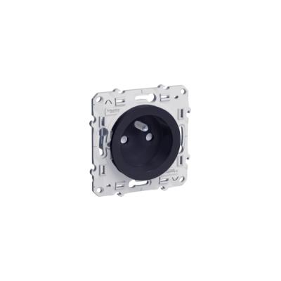 Odace prise de courant 2P+T pour r&eacute;novation anthracite - S540049 - Schneider
