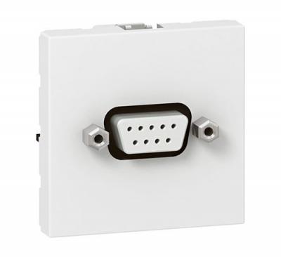 Prise sub D Mosaic - 9 contacts - 2 modules - Blanc