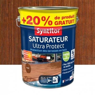Saturateur Ultra protect SYNTILOR, teck, mat 5L+20% gratuit