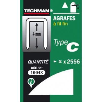 Techman - 5000 agrafes type D 14 mm
