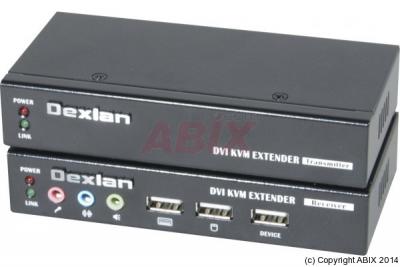 Deport KVM DVI/USB 2.0/Audio sur 2 x CAT5 50m