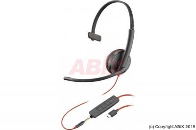Plantronics Kit oreillette Blackwire C3215 monaural USB-C & 3,5 mm 