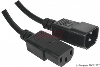 Rallonge &eacute;lectrique Secteur Moniteur/onduleur Noir 0,60 m