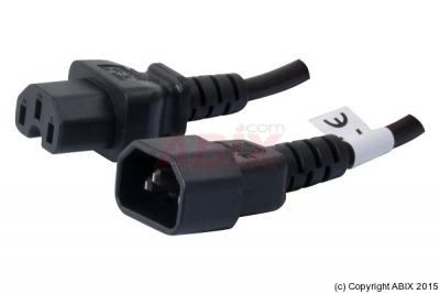 Rallonge secteur IEC C14 vers IEC C15 - 1.8 m