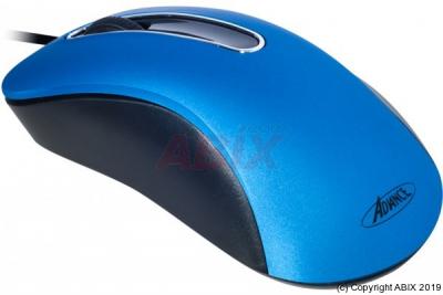 Suza Advance Shape 3D - Souris - optique - 3 boutons - filaire - USB - bleu 
