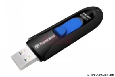 Cle usb 3.0 transcend jetflash 790 - 128go noir bleu ts128gjf790k 
