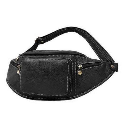Banane KATANA Cuir de Vachette gras K 31000 - Noir - Cuir - Homme