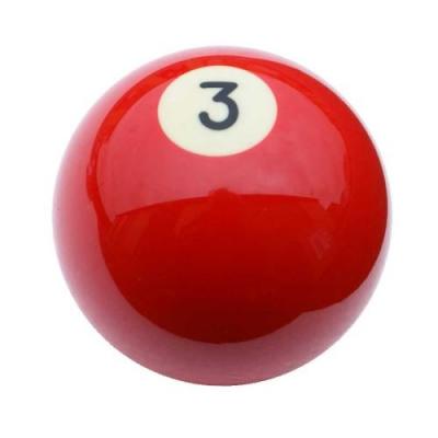 Aramith - Boule de billard 57,2 mm, n&deg; 3 - Rood
