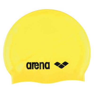 Arena Classic Silicone Bonnet de Piscine Mixte Adulte, Jaune Noir, TU