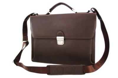 Katana Cartable 1 Soufflet Cuir De Vachette Grain&eacute; K 69326