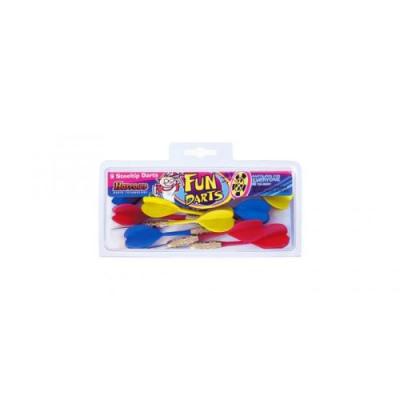 Harrows Lot de 9 fl&eacute;chettes pointes plastique - nylon FUN DARTS 