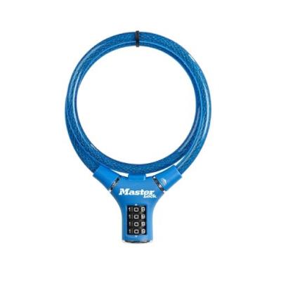 Master lock c&acirc;ble antivol bleu 0,90 m x &oslash; 12 mm