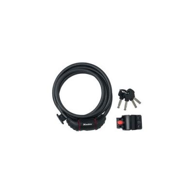 Cable Antivol V&eacute;lo [1,8 m C&acirc;ble] [Cl&eacute;] [Ext&eacute;rieur] [Support Fixation V&eacute;lo] 8130EURDPRO