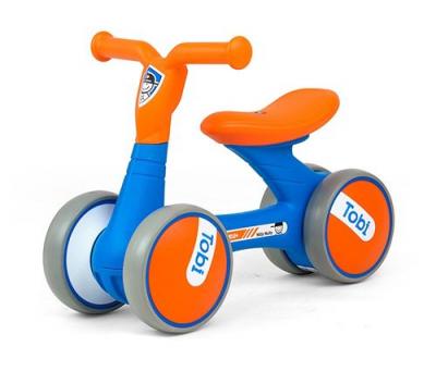 Milly Mally Loopfiets Tobi Draisienne &agrave; 4 Roues Junior Bleu/Orange