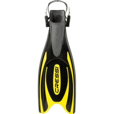 Cressi Fins Frog Plus Palme r&eacute;glables Adulte Mixte, Noir/Jaune, S/M