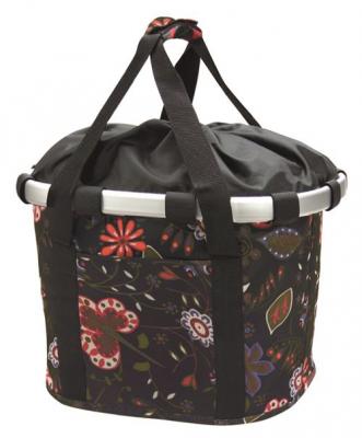 Sacoche de guidon klickfix bikebasket folklore noir