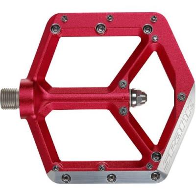 Spank Spike P&eacutedales VTT/BMX, Rouge, 100x100mm