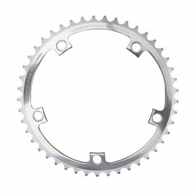 Plateau v&eacute;lo de piste Ta (44 &agrave; 51 dents) mono argent Diam 144mm- 47