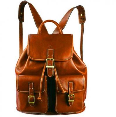 Sac &agrave; dos Katana Cuir de Vachette K 32543 - Gold - Cuir - Femme