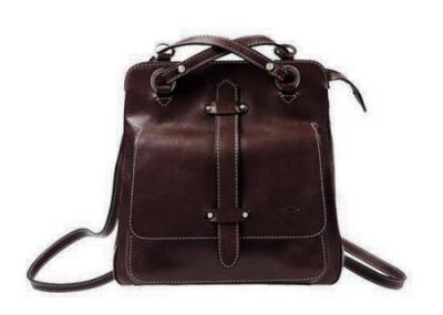 Sac &agrave; dos Katana en cuir de Vachette gras K 32605 - Chocolat