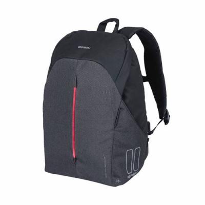 Sac &agrave; dos Basil B-Safe Nordlicht gris 13L avec LED et fixation porte